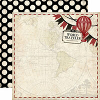 Carta Bella Paper - Well Traveled Collection - 12 x 12 Double Sided Paper - World Traveler