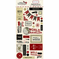 Carta Bella Paper - Well Traveled Collection - Chipboard Stickers