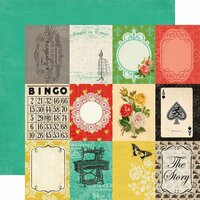 Carta Bella Paper - Yesterday Collection - 12 x 12 Double Sided Paper - 3 x 4 Journaling Cards