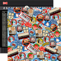 Carta Bella Paper - All Aboard Collection - 12 x 12 Double Sided Paper - Destination Stickers