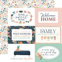 Carta Bella Paper - At Home Collection - 12 x 12 Double Sided Paper - 6 x 4 Journaling Cards