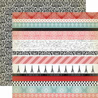 Carta Bella - Amour Collection - 12 x 12 Double Sided Paper - Border Strips