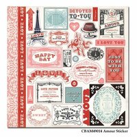 Carta Bella - Amour Collection - 12 x 12 Cardstock Stickers - Elements