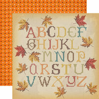 Carta Bella Paper - Autumn Collection - 12 x 12 Double Sided Paper - Fall Stitching