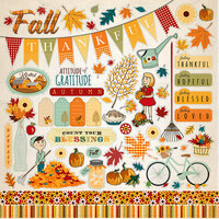 Carta Bella Paper - Autumn Collection - 12 x 12 Cardstock Stickers - Elements