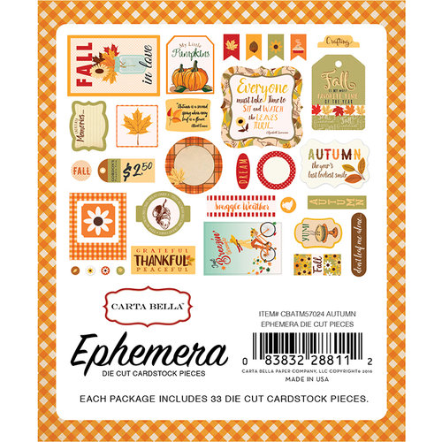 Carta Bella Paper - Autumn Collection - Ephemera