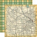 Carta Bella Paper - Are We There Yet Collection - 12 x 12 Double Sided Paper - State Map