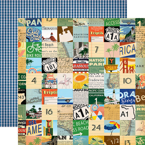 Carta Bella Paper - Are We There Yet Collection - 12 x 12 Double Sided Paper - Beach Route
