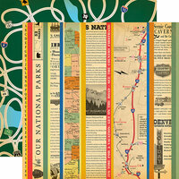 Carta Bella Paper - Are We There Yet Collection - 12 x 12 Double Sided Paper - Get On The Road