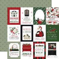 Carta Bella Paper - A Wonderful Christmas Collection - 12 x 12 Double Sided Paper - 3 x 4 Journaling Cards