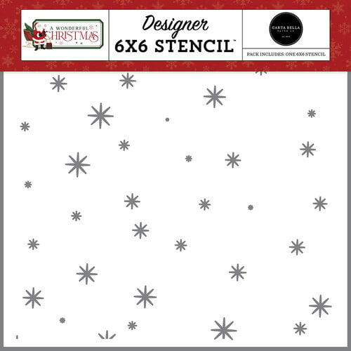 Carta Bella Paper - A Wonderful Christmas Collection - 6 x 6 Stencils - Looks Like Christmas