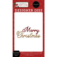Carta Bella Paper - A Wonderful Christmas Collection - Designer Dies - Merry Christmas Cursive Word