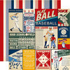 Carta Bella Paper - Baseball Collection - 12 x 12 Double Sided Paper - Multi Journaling Cards