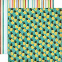Carta Bella Paper - Beach Day Collection - 12 x 12 Double Sided Paper - Pineapple Paradise