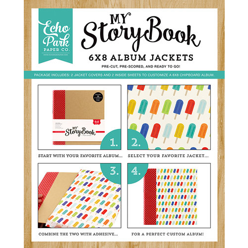 Carta Bella Paper - Beach Day Collection - My StoryBook - 6 x 8 Album Jacket - Popsicles