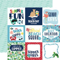 Carta Bella Paper - Beach Party Collection - 12 x 12 Double Sided Paper - 4 x 4 Journaling Cards