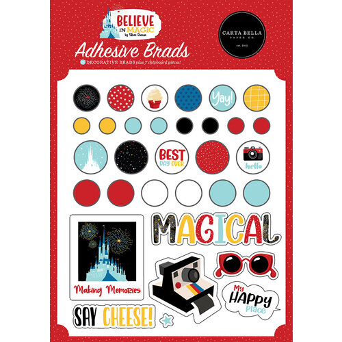 Carta Bella Paper - Believe in Magic Collection - Self Adhesive Decorative Brads