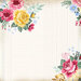 Carta Bella Paper - Bloom Collection - 12 x 12 Double Sided Paper - Floral Garden Grid
