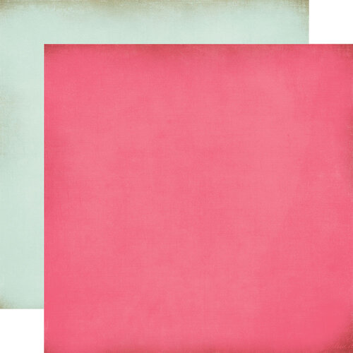 Carta Bella Paper - Bloom Collection - 12 x 12 Double Sided Paper - Dk. Pink - Mint