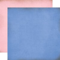 Carta Bella Paper - Bloom Collection - 12 x 12 Double Sided Paper - Blue - Lt. Pink