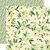 Carta Bella Paper - Botanical Garden Collection - 12 x 12 Double Sided Paper - White Rose - Spray