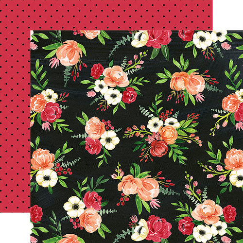 Carta Bella Paper - Botanical Garden Collection - 12 x 12 Double Sided Paper - Poppy - Petals