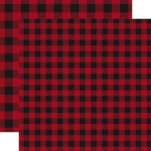 Carta Bella Paper - Buffalo Plaid No. 1 Collection - 12 x 12 Double Sided Paper - Red Buffalo Plaid