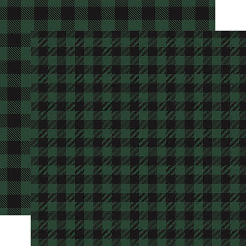 Carta Bella Paper - Buffalo Plaid No. 1 Collection - 12 x 12 Double Sided Paper - Green Buffalo Plaid