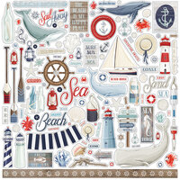 Carta Bella Paper - By The Sea Collection - 12 x 12 Cardstock Stickers - Elements