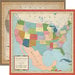 Carta Bella Paper - Cartography No. 1 Collection - 12 x 12 Double Sided Paper - US Map