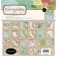 Carta Bella Paper - Cartography No. 1 Collection - 12 x 12 Collection Kit