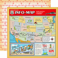 Carta Bella Paper - Cartopia Collection - 12 x 12 Double Sided Paper - Scenic Route