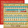 Carta Bella Paper - Cowboy Country Collection - 12 x 12 Double Sided Paper - Giddy Up