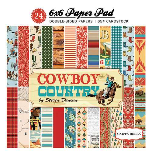 Carta Bella Paper - Cowboy Country Collection - 6 x 6 Paper Pad