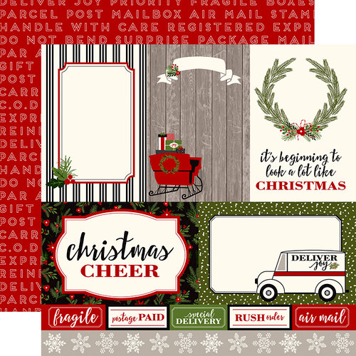 Carta Bella Paper - Christmas Delivery Collection - 12 x 12 Double Sided Paper - 4 x 6 Journaling Cards
