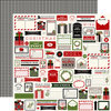 Carta Bella Paper - Christmas Delivery Collection - 12 x 12 Double Sided Paper - Christmas Tags