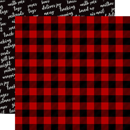 Carta Bella Paper - Christmas Delivery Collection - 12 x 12 Double Sided Paper - Cozy Plaid