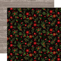 Carta Bella Paper - Christmas Delivery Collection - 12 x 12 Double Sided Paper - Christmas Floral