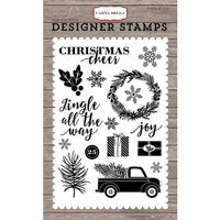Carta Bella Paper - Christmas Delivery Collection - Clear Acrylic Stamps - Jingle All The Way