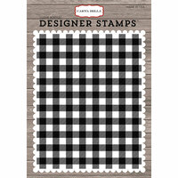 Carta Bella Paper - Christmas Delivery Collection - Clear Photopolymer Stamps - Christmas Plaid A2 Background