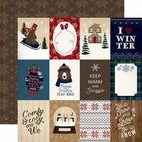 Carta Bella Paper - Cabin Fever Collection - 12 x 12 Double Sided Paper - 3 x 4 Journaling Cards