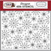 Carta Bella Paper - Cabin Fever Collection - 6 x 6 Stencil - Frosted Snowflakes