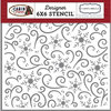Carta Bella Paper - Cabin Fever Collection - 6 x 6 Stencil - Snowflake Swirl