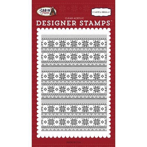 Carta Bella Paper - Cabin Fever Collection - Clear Acrylic Stamps - Arctic Sweater