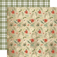Carta Bella Paper - Christmas Collection - 12 x 12 Double Sided Paper - Winter Floral