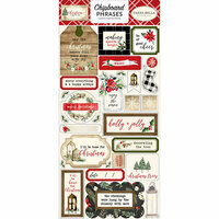 Carta Bella Paper - Christmas Collection - Chipboard Stickers - Phrases