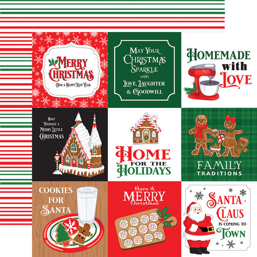 Carta Bella Paper - Christmas Cheer Collection - 12 x 12 Double Sided Paper - 4 x 4 Journaling Cards