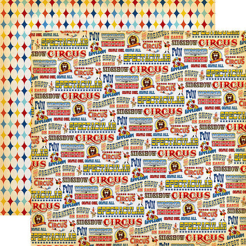 Carta Bella Paper - Circus Collection - 12 x 12 Double Sided Paper - The Greatest Show