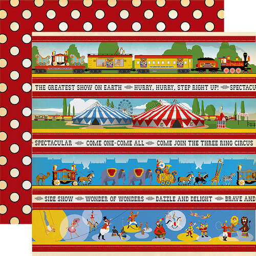 Carta Bella Paper - Circus Collection - 12 x 12 Double Sided Paper - Border Strips