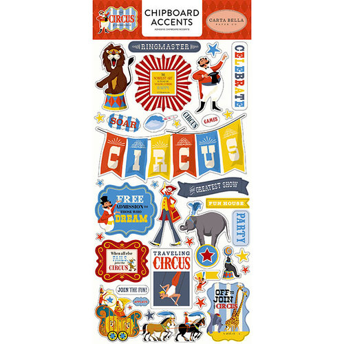 Carta Bella Paper - Circus Collection - Chipboard Stickers - Accents